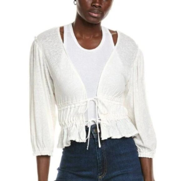 NWT Free People Let's Go LINEN Blouse  2512 - Picture 1 of 6